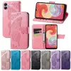 Caixa da carteira para Galaxy A04, Caixa de couro Put Butterfly Pattern com fecho magnético e tampa do cartão de cartão para Samsung Galaxy A14 5G A54 A34 A24 A04E M54 M14 F14