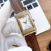 montre de designer femme montre avec boîte montres reverso JFBS mouvement à quartz de haute qualité bracelet en cuir montre reverso luxe