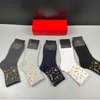 Barok Mektup Tasarımcı Erkekler SOCKS Moda Markası Yumuşak Pamuklu Adam Hosiery 7 Stil Kişilik Tahvti Çift ÇOCUK 6PJ2