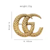 Célèbre Design Gold G Brand Fashion Desinger Brooch Femmes Rhinestone Pearl Letter Brooches Suit Pin Pin Fashion Bijoux Vêtements Décoration ACCESSOIRES DE HAUTE QUALITÉ