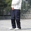Pantaloni da uomo 5 colori Cargo Men Fashion Retro Pocket Casual Pantaloni da uomo dritti larghi hip-hop giapponesi da uomo di strada