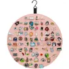 Jewelry Pouches 40cm Round Felt Brooch Storage Bag Badge Earrings Display Board Animation Decoration Hanging Pin Medal Organizer