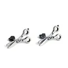 Boucles d'oreilles Jenameery S925 Punk alternative en argent sterling pour femmes bijoux en forme de ciseaux vintage