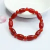 Bracelet de perles de seau d'agate rouge naturelle pour les couples masculins, année primordiale, personnalité féminine