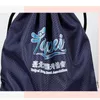 Creative Portable Drawstring Backpacks Solid Color Sports Fashion String Folding Drawstring D210 Polyester Storage Handle Bags VT1625