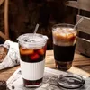 Tumblers 450 ml met stro -glas koffiekop dikke mug melksap Drinkware Travel verzegeld Stangige niet -bruikbare waterkantoor cadeau 230413