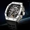 Polshorloges Aesop luxe tourbillon mechanisch horloge voor mannen skelet vierkante beweging koolstofvezel bezelheren luminous 2023