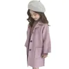 Coat Autumn girls Wool winter coats Blends Jacket DoubleSided Synthesis MidLength Casual Children's Clothing kids clothes 231113