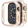 Andere mode -accessoires Diamond bumperbeschermingskoffer voor Apple Watch -cover 45 mm 41 mm 44 mm 40 mm 42 mm 38 mm bling accessoires IWatch Series 3 4 5 6 SE 7 J230413