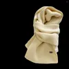 Шарфы цвета хаки, шарф для женщин, милая девушка, осень-зима, однотонный, толстый, теплый, вязаный для женщин