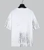 Nowa moda T Shirt Mens Designer Tshirts Odzież List Splash Thint T-shirt Men Letni rękaw