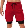 Running Shorts 2023 Men Loose Sport Stretchy Double Layers Quick Drying Summer