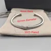 Filo Bracciale in oro Braccialetti di design Gioielli di lusso Moda Dy Alta qualità di avvolgimento Classico retrò 4 mm Argento Abbinamento quotidiano