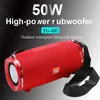 Portabla högtalare High Power 50W Portable Bluetooth -högtalare kraftfulla ljudlåda trådlös subwoofer bas mp3 spelare fm radio 4400mAh batteri