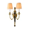 Wall Lamp French All-copper Luxury Lamps European Living Room Holders Sconce Lights Bedroom Villa El Study Aisle Fixtures