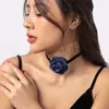 Rose Blume Schlüsselbein Kette Halskette für Frauen Sexy verstellbar Seil Choker Mi Schmuck Geschenk Y2K Zubehör