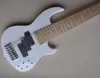 8 Strings White Bass Guitar With Maple Fingboard Oferece logotipo/cor personalizada