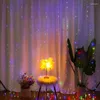 Cordas LED Cortina String Luzes USB Remoto Decoração de Natal 3m Festoon Fada Garland para Navidad Janela de Casamento Ao Ar Livre Sala de Casa