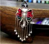 Hänge halsband Guizhou etnisk stil handgjorda smycken antika broderier halsband elefant stam gud