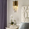 Wandleuchten Gold Crystal Sconce 3 Ebenen Beleuchtung Lampe Moderne Leuchte Schlafzimmer Esszimmer Flur Treppe