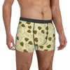 Underbyxor blad och blommor underkläder pastoral stil tryckboxare shorts mäns trosor roliga trosor födelsedagspresent