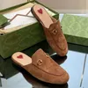 Designer mulheres pele de cervo mocassins chinelo sandálias de couro Princetown slides sapatos casuais sapato chinelo mules sandália metal corrente confortável sapatos casuais