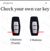 Principais anéis de couro Caixa de capa de capa de capa Chave de capa para Mitsubishi Outlander 2023 2/3 Bottons Car Smart Remote Key Acessórios J230413