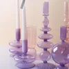 Candelas de velas de cônjuge de Floriddle Candlesticks de vidro para casa de decoração de decoração de casal