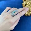 Klusterringar 2023 10 14mm päronformad vattendropp sterling silver ring för kvinnor