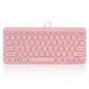 Office Keyboard Small Retro round Parts Thin and Portable Universal USB Wired Keyboard wholesale