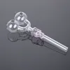 5.5インチヘンディスカルガラスパイプミニパイプオイルバーナーダブルバーナーパイプPyrex Heady Glass Smoking Pipes SW29