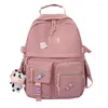 Borse da scuola Zaino per laptop impermeabile in tela stile coreano per donna Borsa da viaggio moda Tennage Girl Shoulder