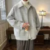 Giacche da uomo Giacca Primavera Autunno Abbigliamento da lavoro in lana Top casual Collo scozzese con couverture invernale Cappotto monopetto a maniche lunghe