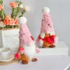 Decorative Figurines Mother's Day Knitted Hat Doll Desktop Decoration Faceless Old Man Dwarf Christmas Glass Balls Decorations