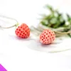 Pendant Necklaces Cute Strawberry Ceramic Necklace Ladies Girl Sweet Fashion Wax Rope Sweater Chain 2023