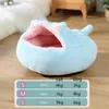 Cat Beds Bed Round Plush Warm House Soft Pet Dog Semi-Enclosed For Small Dogs Cats Nest Cushion Sleeping Sofa