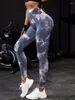 Leggings femininas mulheres sexy 2023 primavera verão sem costura senhoras roupas de fitness tie-tingido calça apertada alta cintura push up esporte