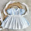 Flickans klänningar 2st Baby Spanish Boutique Clothes Spets Design Födelsedagsfest Spädbarn Toddler College Style Girls Dresses For Eid A2461 230413