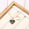 20 stijl luxe designer merk dubbele letter hanger kettingen ketting hart hanger trui ketting voor mode vrouwen huwelijkscadeau sieraden accessoires