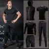 Tute da uomo Tuta sportiva attillata Palestra Fitness Compressione Tuta da corsa Set sportivo da jogging Abbigliamento sportivo Abbigliamento da allenamento Rash Guard 230412