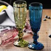 Tumblers 100200m Vintage Carved Pattern Goblet European Relief Red Wine Glass Champagne Cup Family Bar Multipurpose Set 230413