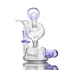 Purple Matrix Perc Bong Dab Rig Tube Bong en verre 14mm Bol commun avec bangs à eau en verre