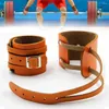 Wrist Support 1 Pair Barbell Wraps Dumbbell Strength Training Weight Lifting Bodybuilding Artificial Leather Adjustable Strap