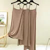 Casual Dresses Women Modal Tank Dress Summer Sleeveless Sundress Casual Loose Spaghetti Strap Dress 90 till 118 cm Size M till 2XL 230413