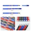 Canetas esferográficas 57pcsset gel apagável preto azul recarga haste 05mm caneta lavável lidar com escola escritório escrita suprimentos papelaria 231113