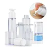 Verpakkingsflessen Groothandel 15 ml 30 ml 50 ml 80 ml 100 ml 120 ml Airless pompfles Vacuümpers Lotion Spray Containers Hervulbare Portab Dhxsm