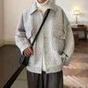 Giacche da uomo Giacca Primavera Autunno Abbigliamento da lavoro in lana Top casual Collo scozzese con couverture invernale Cappotto monopetto a maniche lunghe