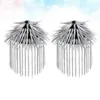 Brosches Tassel Epaulets Vintage Punk Link Shoulder Board Badge Rivet Fringe Epaulet Mark Ornament (Mantas With Rhinestones