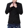 Ternos masculinos estilo chinês masculino masculino casual colarinho masculino roupas de moda de moda slim fit casaco tamanho s-2xl