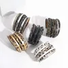 Bracelets porte-bonheur ALLYES Vintage cuir léopard pour femme Boho Simple multicouche Wrap large bracelets bijoux de fête